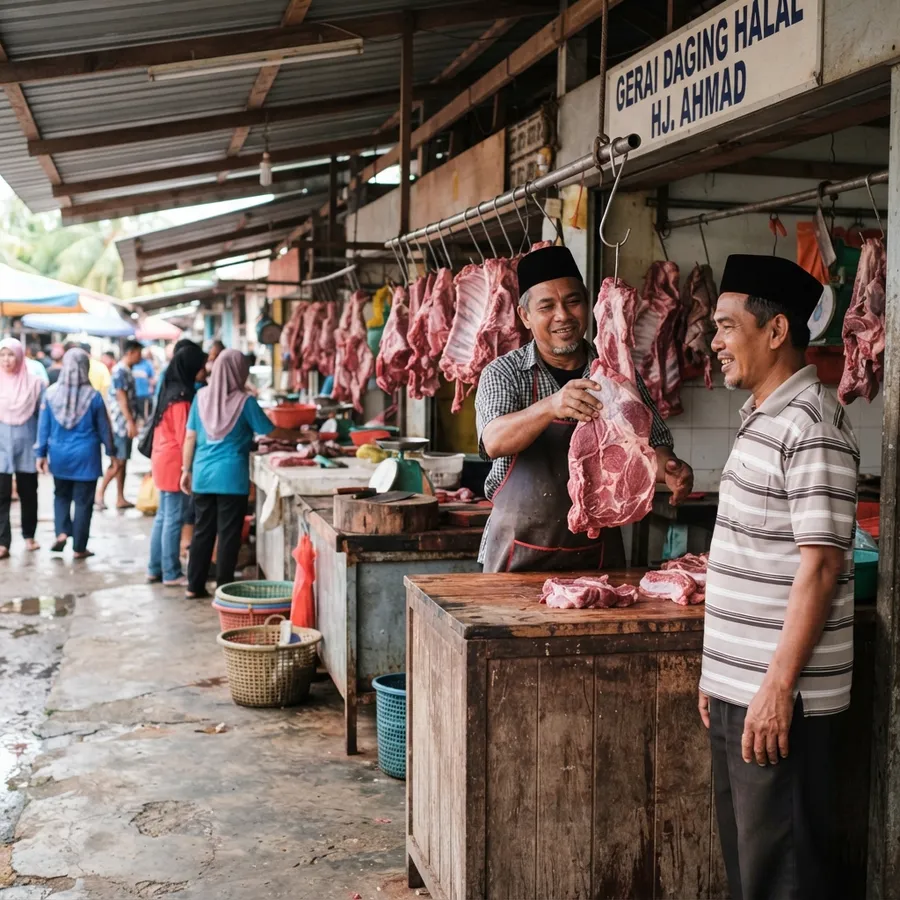 Pelanggan pilih daging