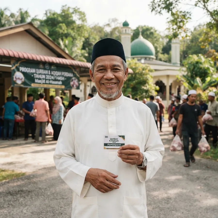Pak Haji, peserta qurban Masjid Al-Hasanah