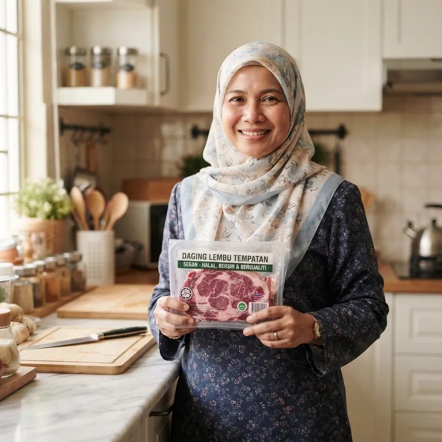 Puan Noraini, pelanggan daging lembu tempatan
